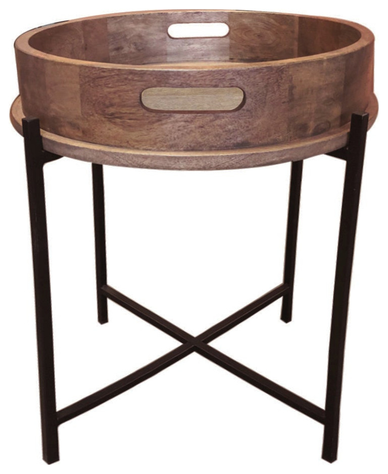 Barrel Side Table   Industrial   Side Tables And End Tables   by Primitive Collections  Houzz