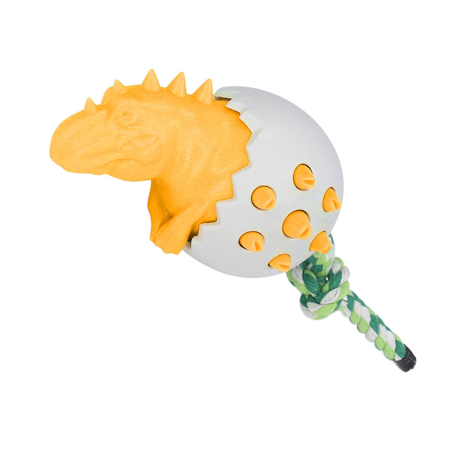 Dinosaur Egg Dog Chew Toys Bite Resistance Dog Toothbrush Chew Toys For Dog Dental Careorange