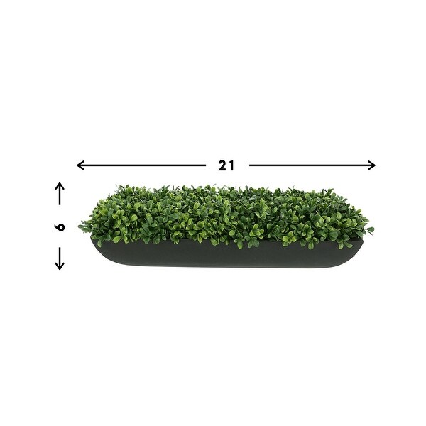 UV Rated Outdoor Boxwood Arrangement in Fiberstone Planter