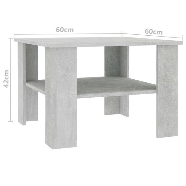 vidaXL Coffee Table Concrete Gray 23.6