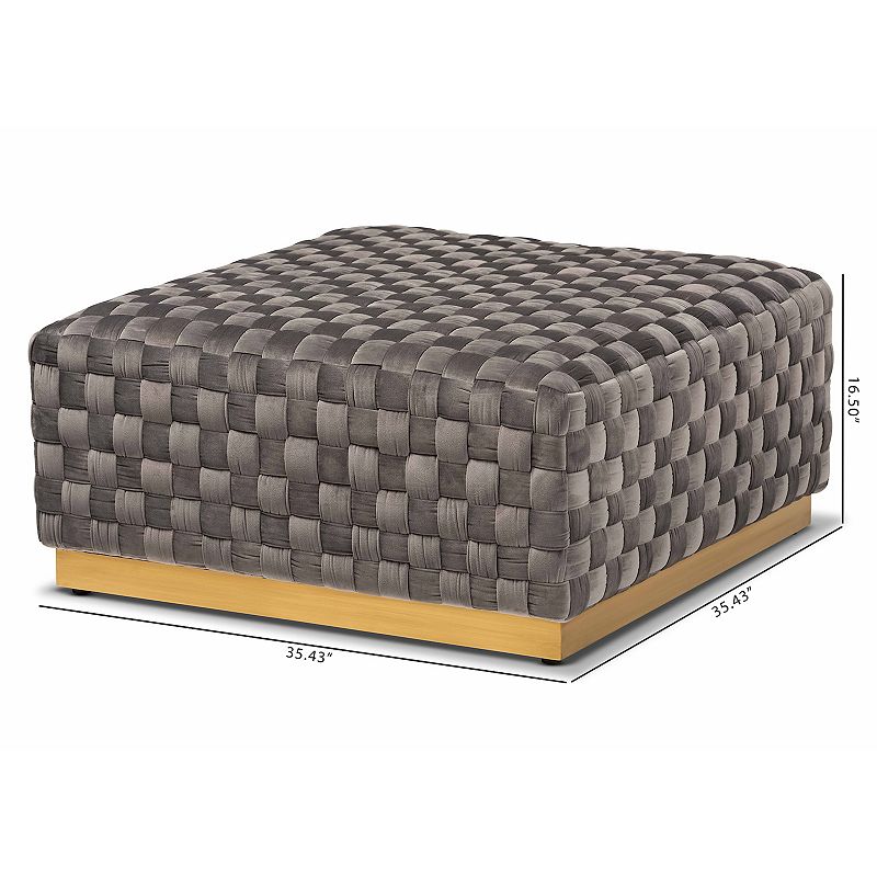 Baxton Studio Noah Ottoman