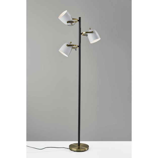 Casey Tree Lamp Black white brass Adesso