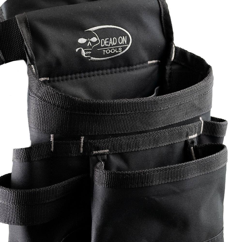 DEAD ON TOOLS Journeyman's Framers 2 Pouch Tool Storage Suspension Rig with Suspenders in Black DO-FR