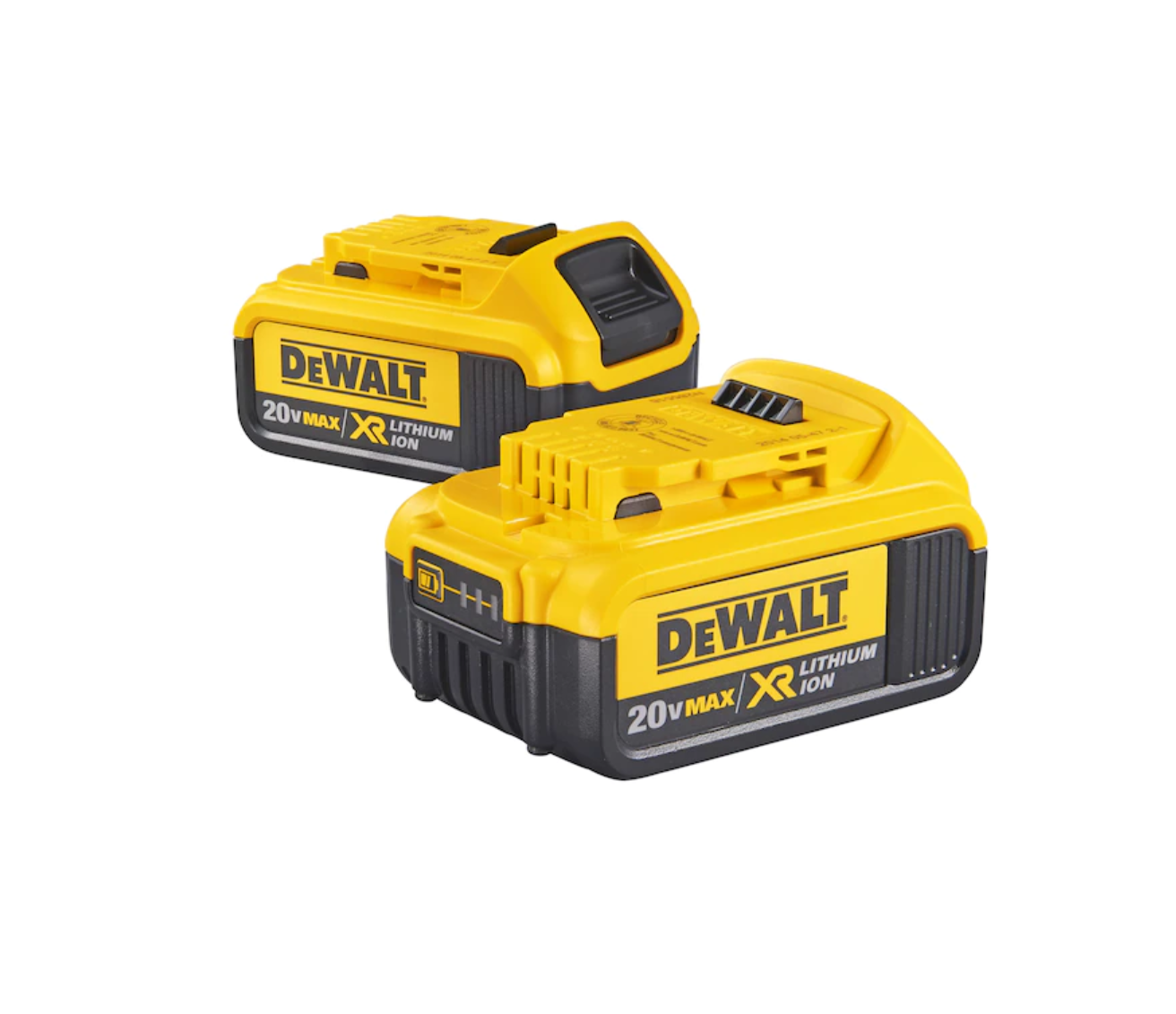 DEWALT DCB204-2 20-Volt Max 2-Pack 4 Amp-Hour; 4 Amp-Hour Lithium Power Tool Battery Kit