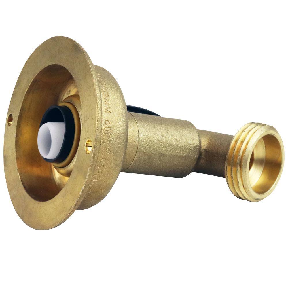 Tectite 12 in. Brass Quarter Turn Push-to-Connect x 34 in. Garden Hose Thread No Kink Hose Bibb FSBSCV1234