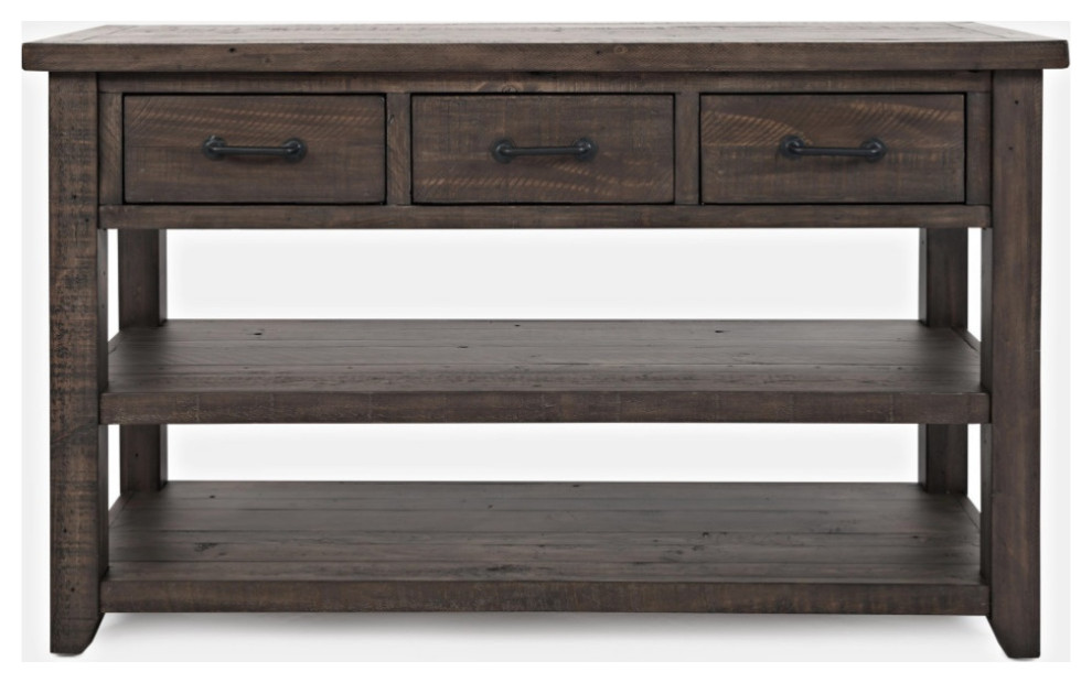 Madison County Reclaimed Pine Harris 3 Drawer Console   Transitional   Console Tables   by VirVentures  Houzz