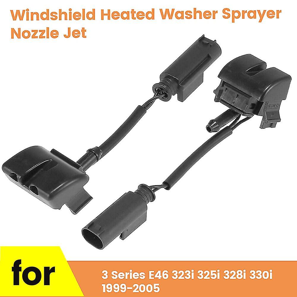 Front L+r Windshield Heated Washer Sprayer Nozzle Jet Windscreen For - 3 Series E46 323i 325i 328i