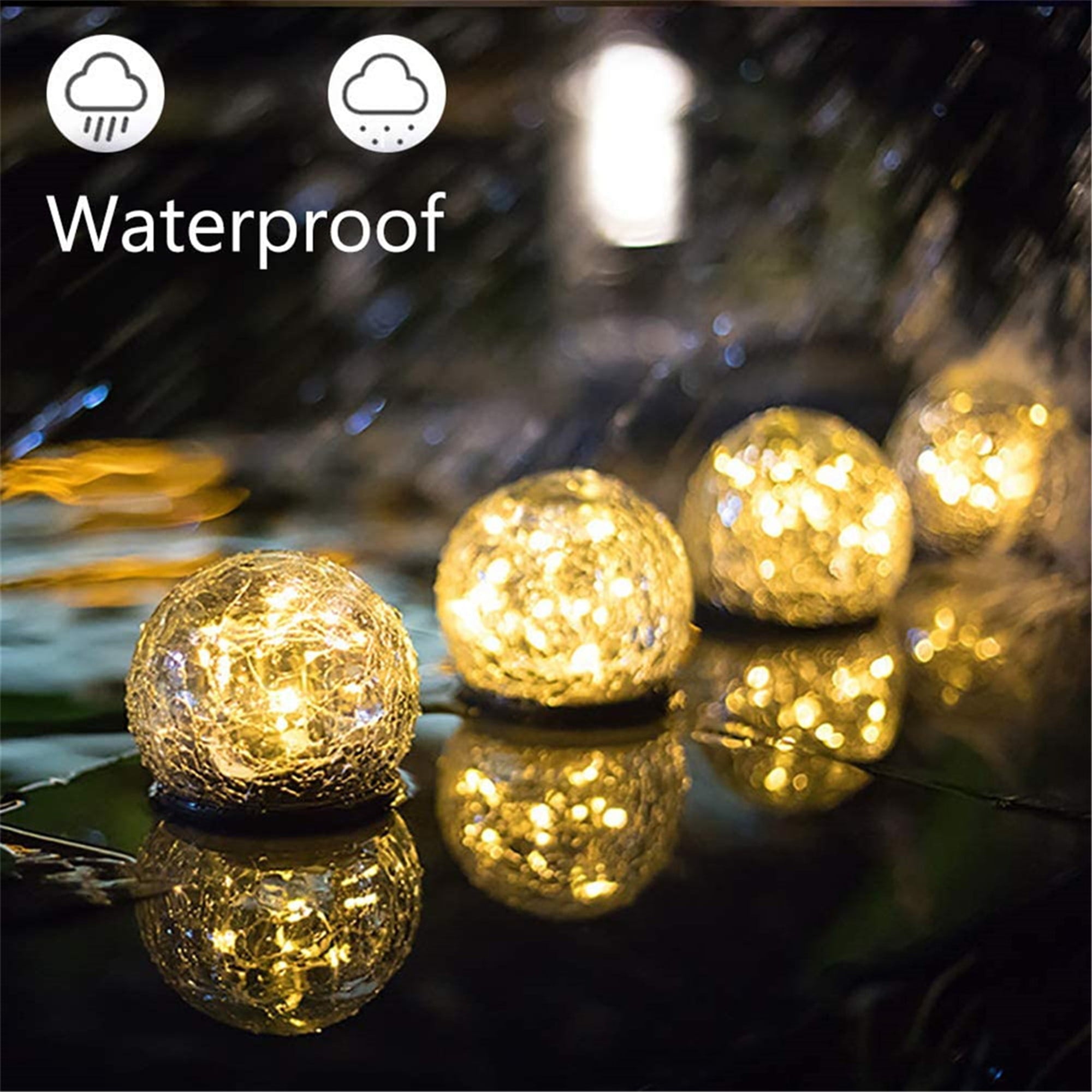 Solar Crack Ball Garden Lights Decorative Ground Lights Lawn Night Light for Lawn Yard Garden Outdoor