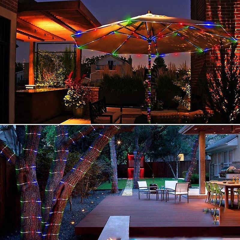 Solar Powered Rope Strip Lights Waterproof Tube Rope Garland Fairy Light Strings For Outdoor Indoor Garden Christmas Decor