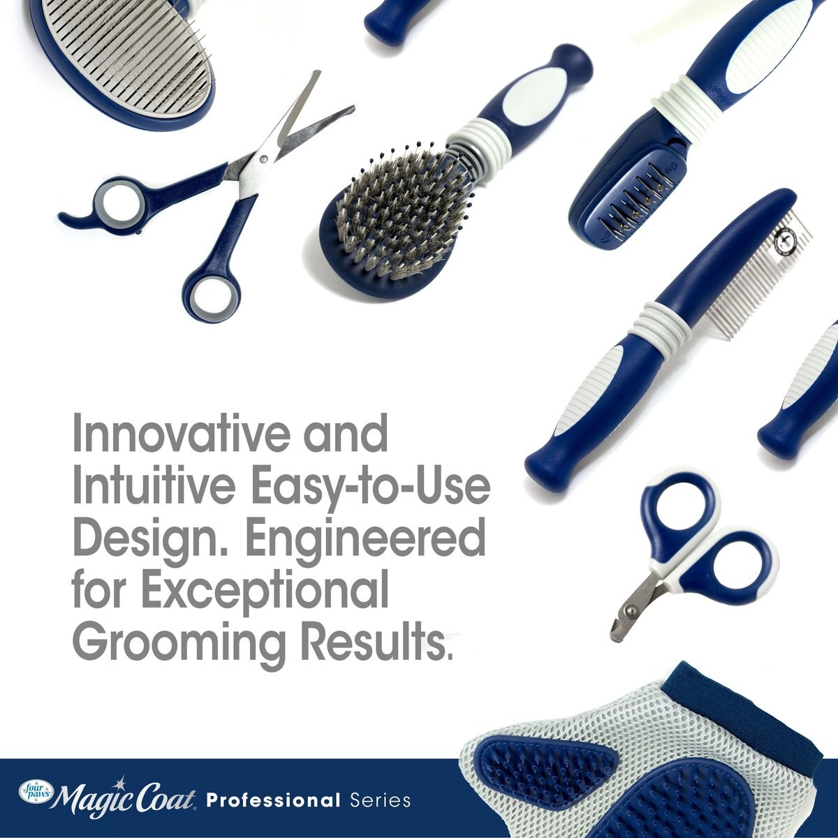 Four Paws Magic Coat Professional Series Instant Mat and Tangle Remover Rake and Comb