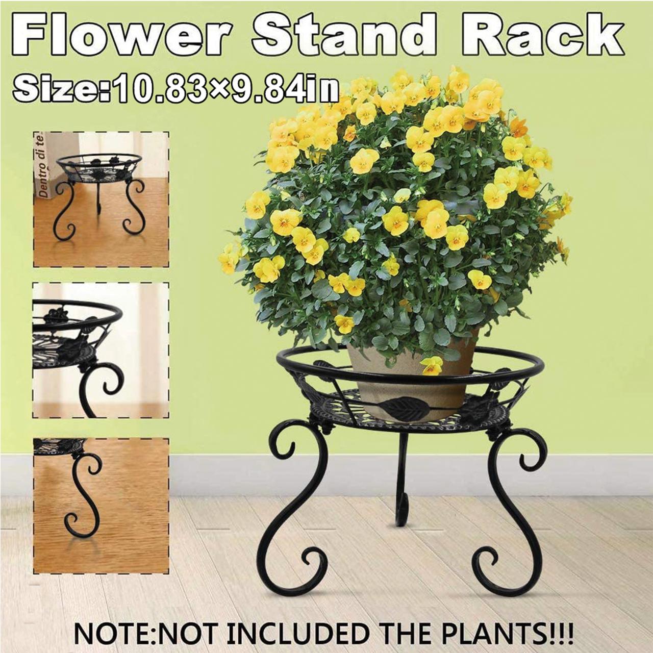 Gemdeck Metal Indoor Plant Stands Flower Pot Outdoor Heavy Duty Planter Rack Holder