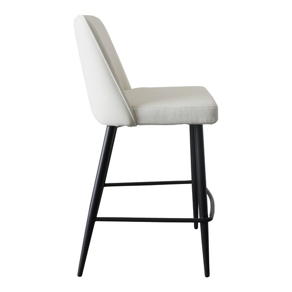 Aurelle Home Emmie Modern Faux Leather Counter Stool