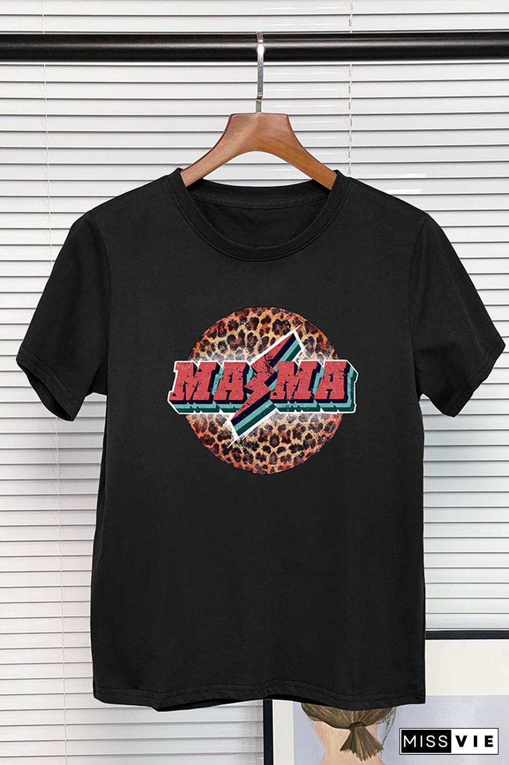 Retro Mama Leopard Graphic Tee