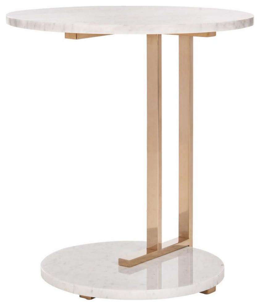 Basanti Marble End Table   Modern   Side Tables And End Tables   by Virgil Stanis Design  Houzz