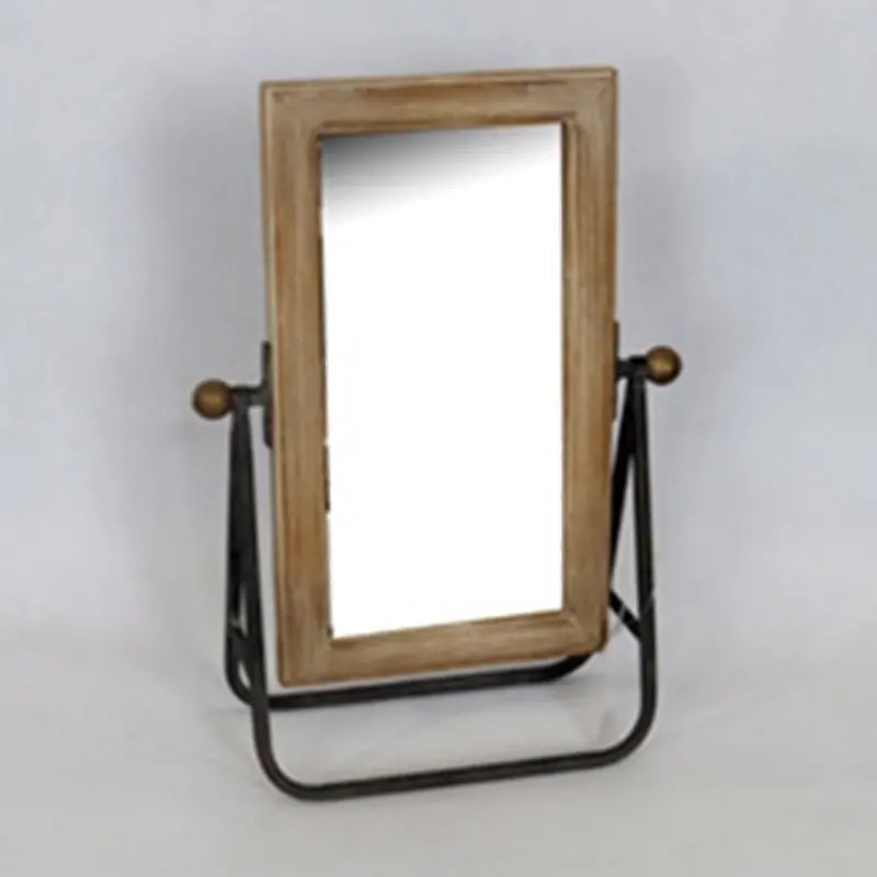 14 Inch Rectangle Tabletop Mirror on Stand