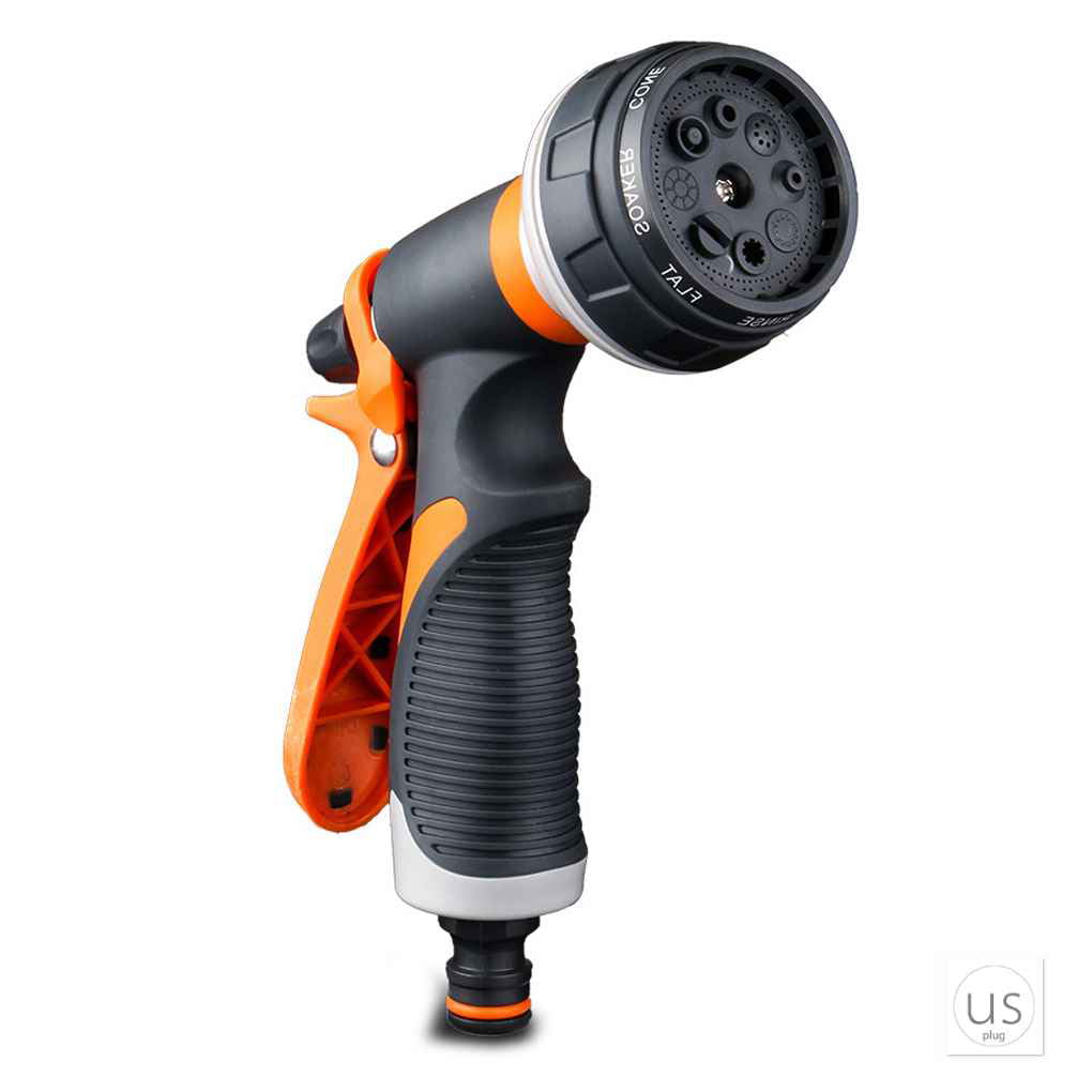 High Pressure Garden Hose Nozzle Hand Sprayer 8 Pattern Adjustable Car Wash Hose Household Garden Water Spray Nozzle