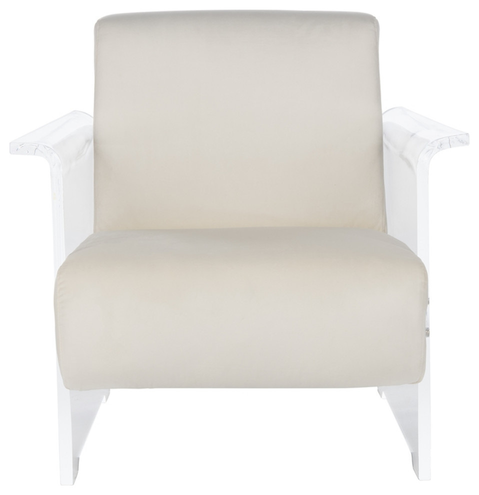 Neena Acrylic Club Chair  Cream   Contemporary   Armchairs And Accent Chairs   by Rustic Home Furniture Deco  Houzz