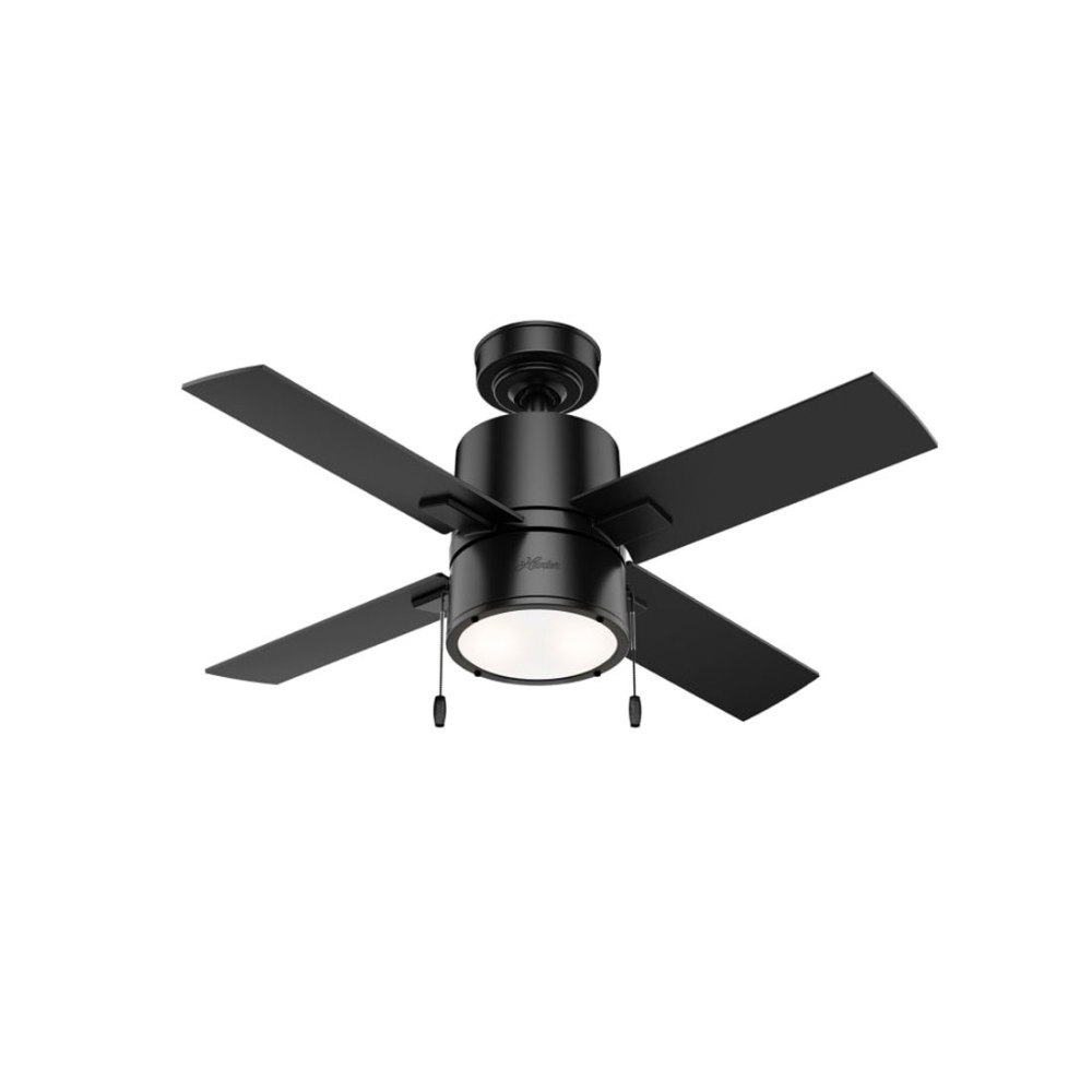 Hunter Beck Ceiling Fan 42 Matte Black/Greyed Walnut ;