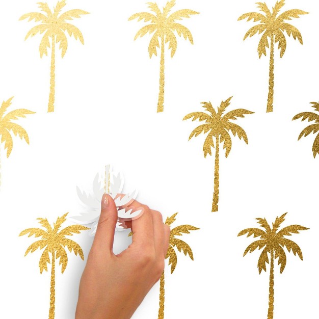 Palm Tree Peel And Stick Wall Decal Gold Foil Roommates