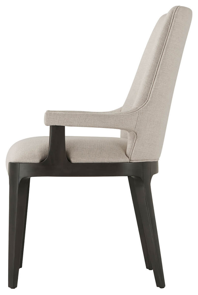 Modern Upholstered Dining Armchair   Midcentury   Dining Chairs   by English Georgian America  Houzz