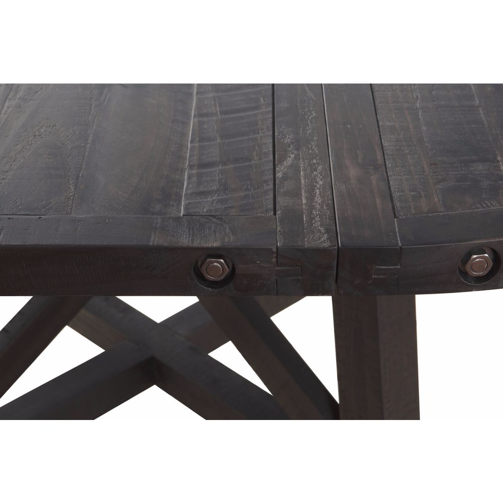 Industrial Solid Wood Round Extension Table