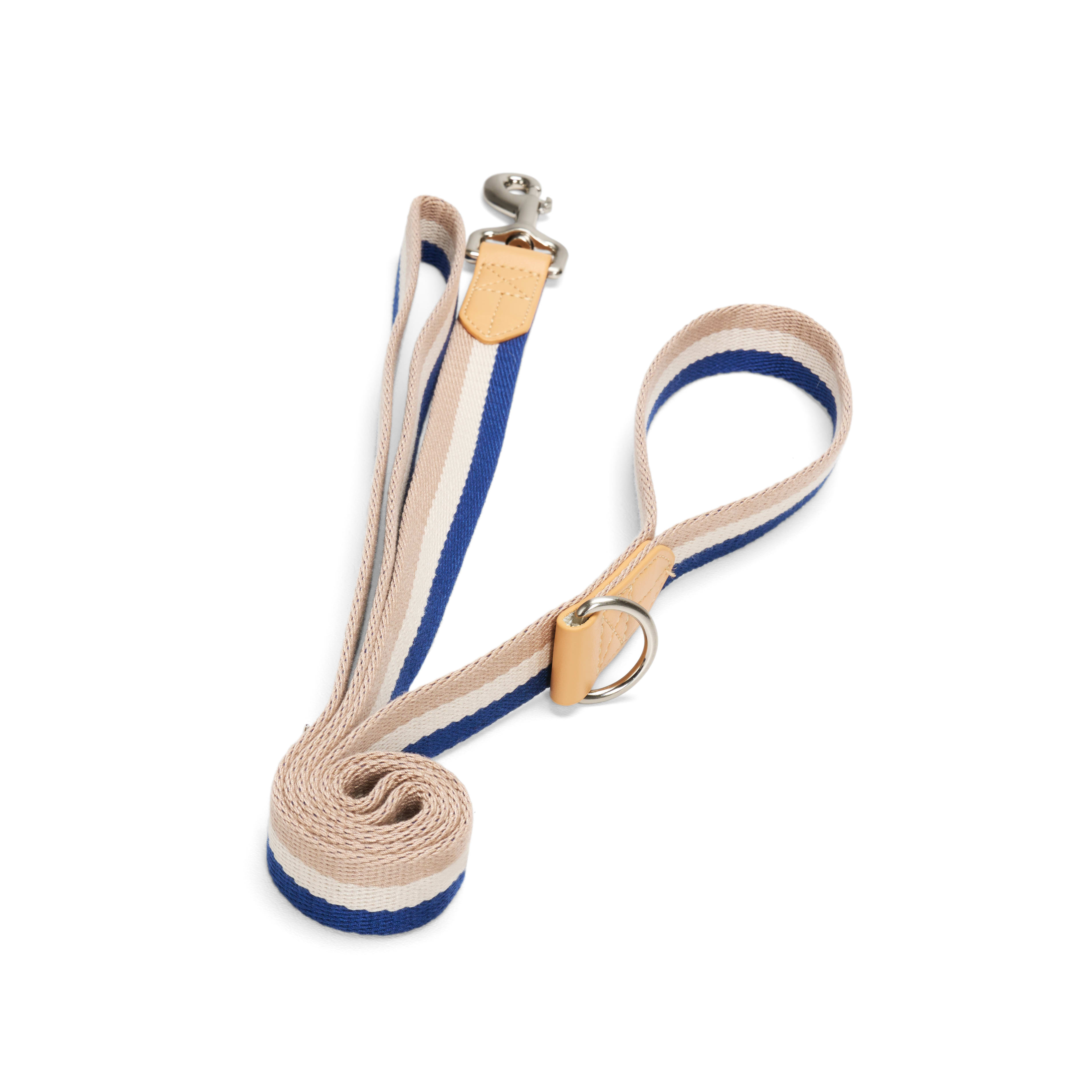 YOULY Blue  Tan Stripe Dog Leash， 6 ft.