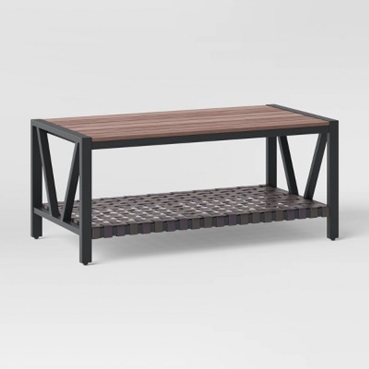 Oak Park Patio Coffee Table， Outdoor Furniture - Dark Brown - Threshold™