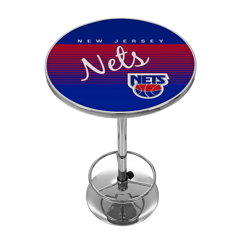 New Jersey Nets Hardwood Classics Chrome Pub Table