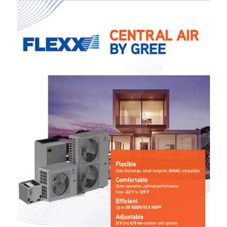 GREE FLEX x 54000 BTU 4.5-Ton 230-Volt Whole House Split System Air Conditioner Cased Coil with Heat Pump FLEXXC60HP60IBK