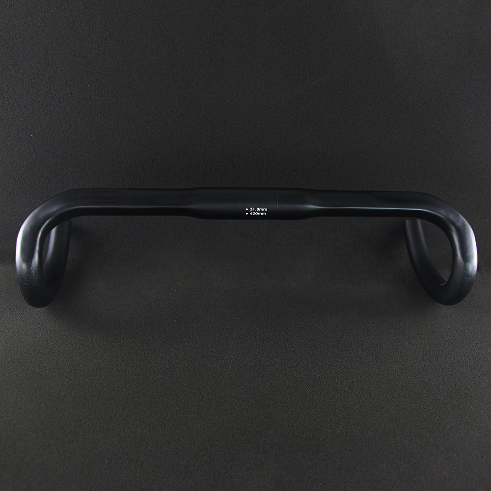 Road Bicycle Parts Handlebar Bent Bar 31.8mm Full Carbon Fiber Bike Cycle Handle Bar External Routing Black Matte 400mm 440mm