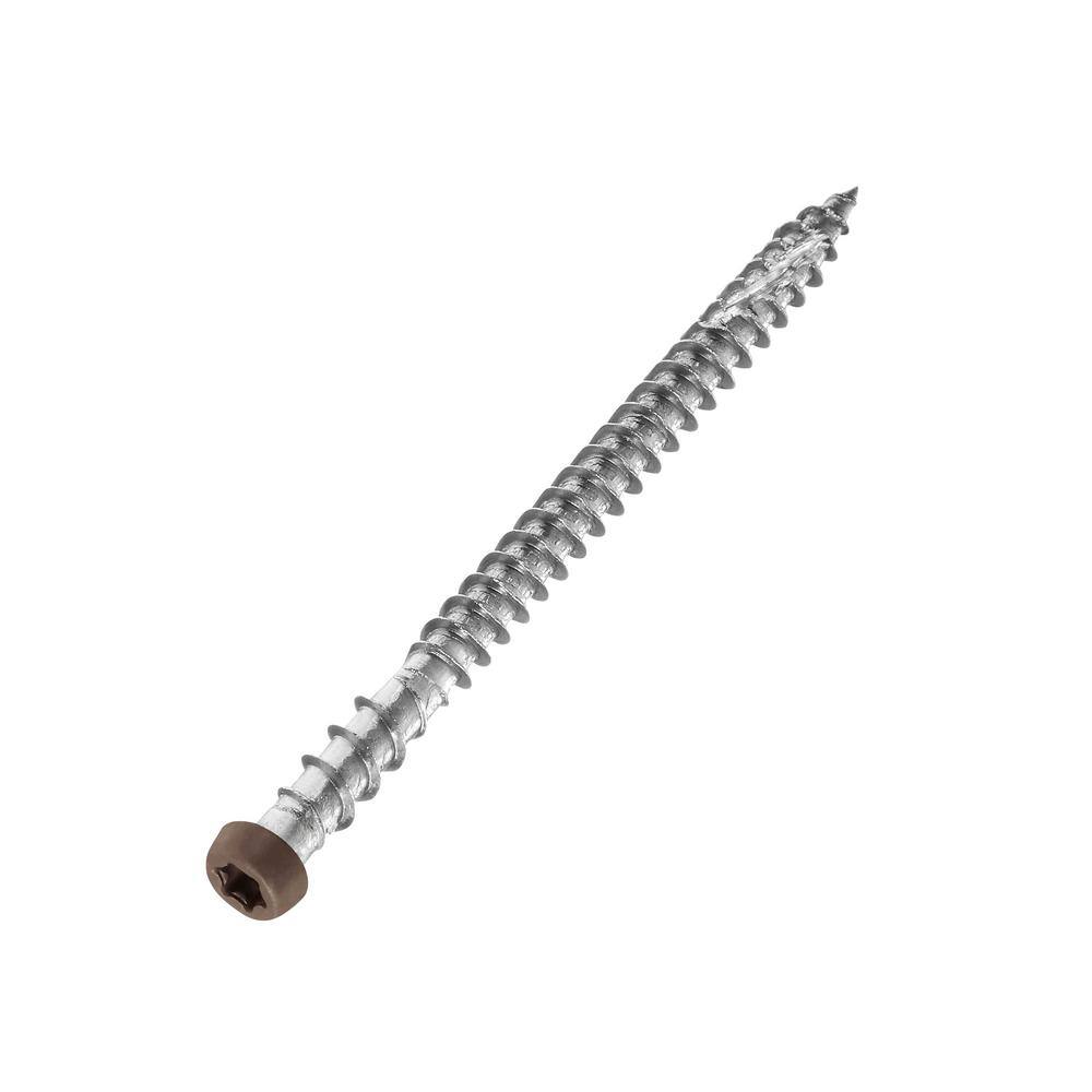 NewTechWood #10 x 2-12 in. Stainless Steel Star Drive Flat Undercut Composite Deck Screw Spanish in Walnut (100-Pack) WN-100-SS-SC