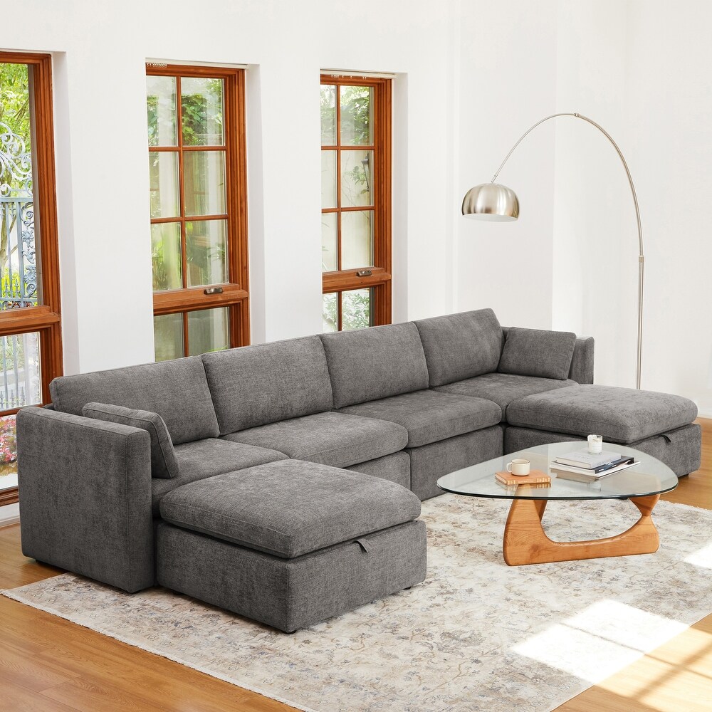 Celia Oversized Modular Sectional Fabric Sofa Set