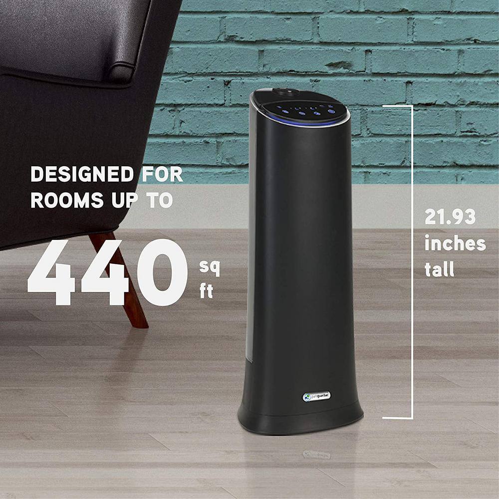 Pure Guardian 1.5 Gal.100-Hour Ultrasonic Cool Mist Humidifier Tower with Aromatherapy Tray Black H3200BAR