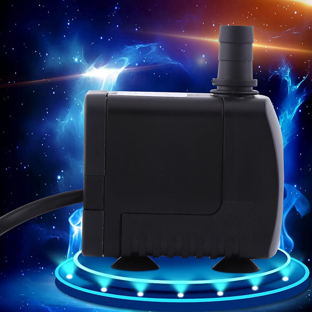 1pc Plastic 220v 15w 800l/h Fountain Air Fish Tank Aquarium Water Submersible Pump Black