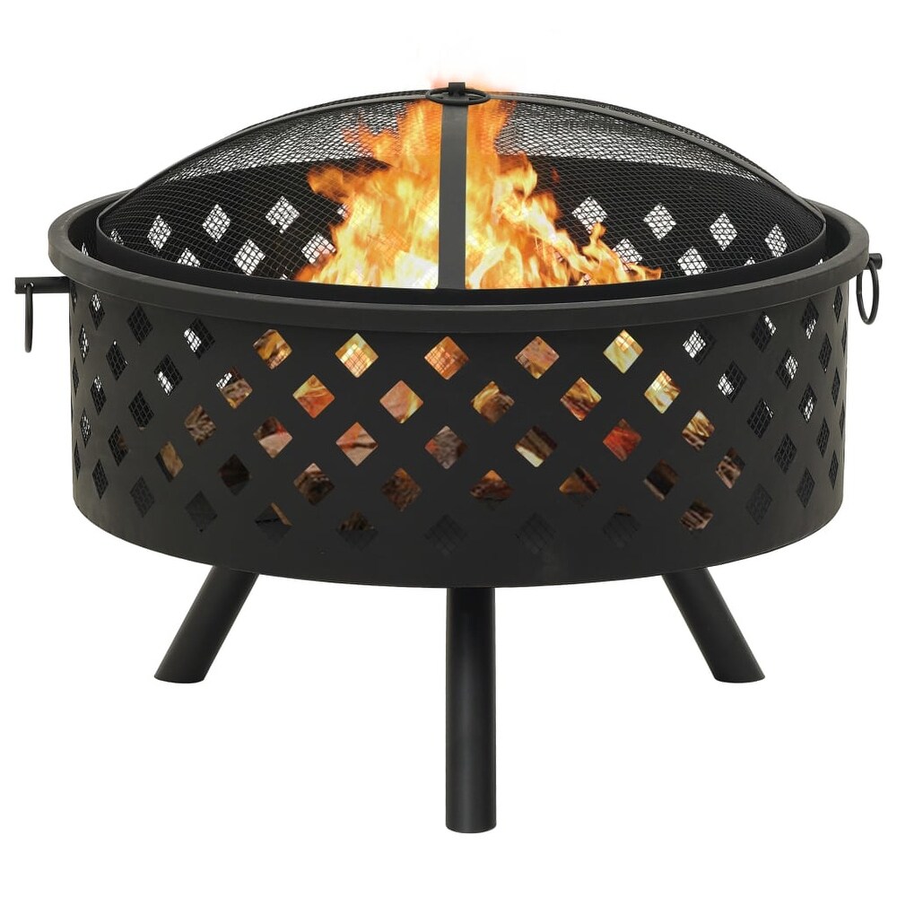 vidaXL Fire Pit with Poker 26.8\