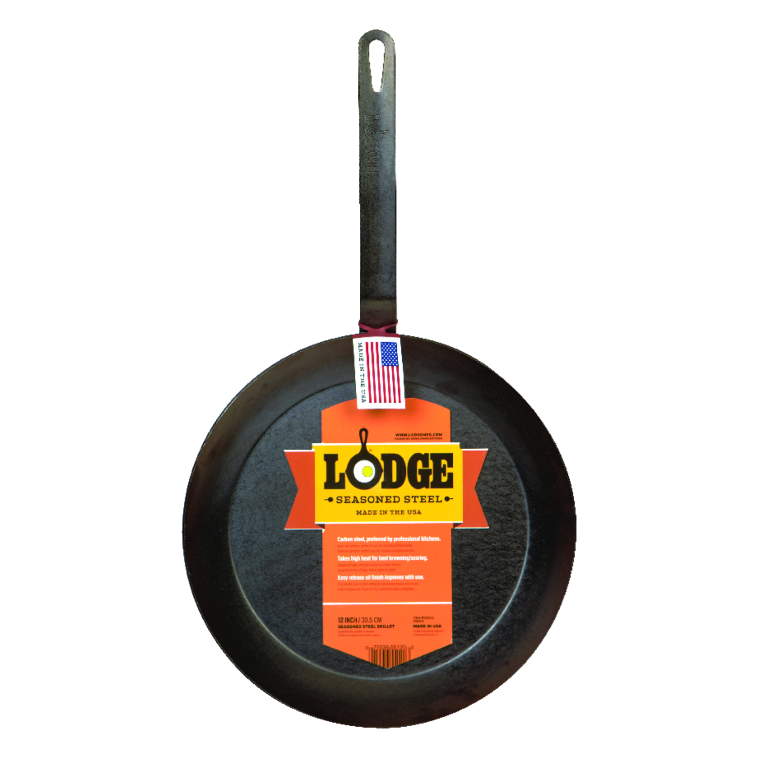 Lodge Steel Skillet 12 in. Black