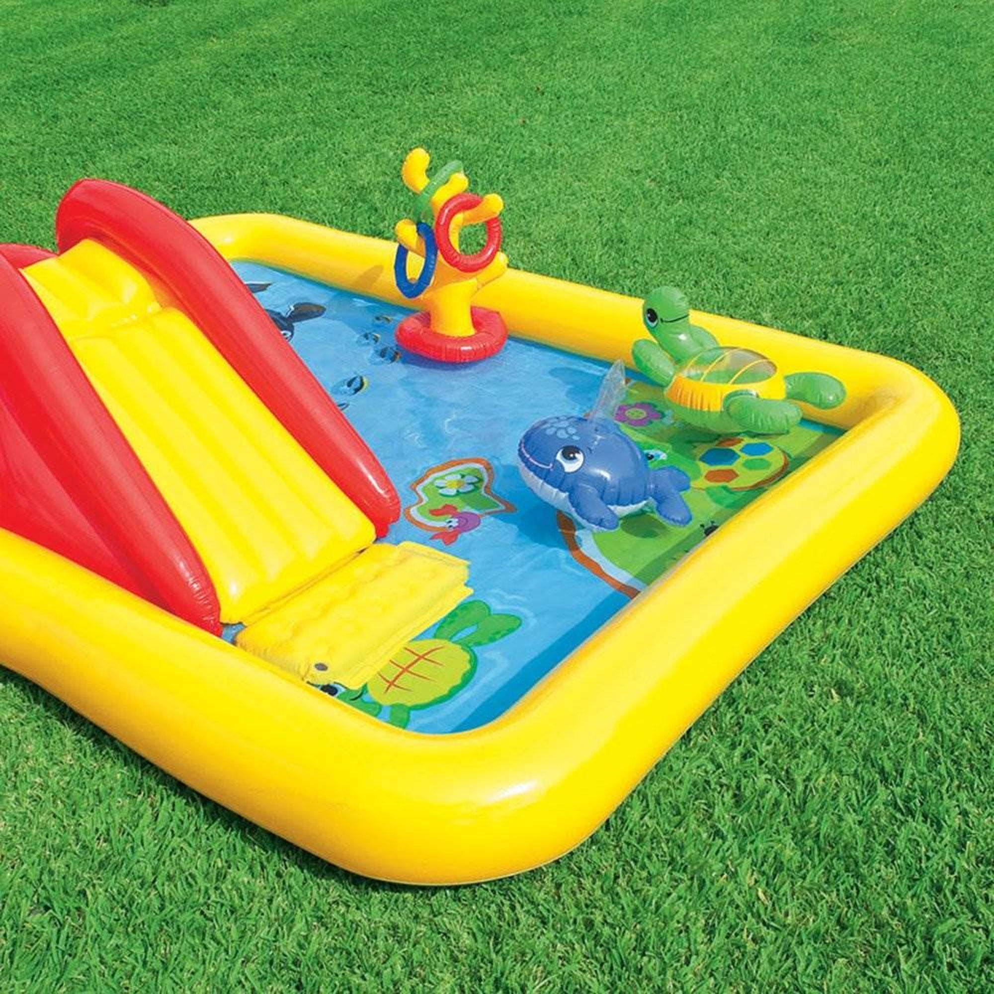 Intex Dinoland Kiddie Inflatable Pool & Inflatable Ocean Backyard Kiddie Pool