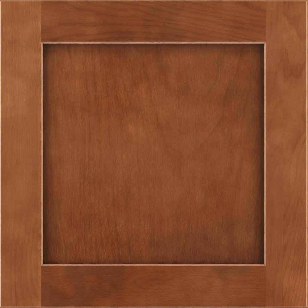 American Woodmark San Mateo 12-78 in. W x 13 in. D x 34 in. H Cabinet Door Sample in Maple Cognac 98172