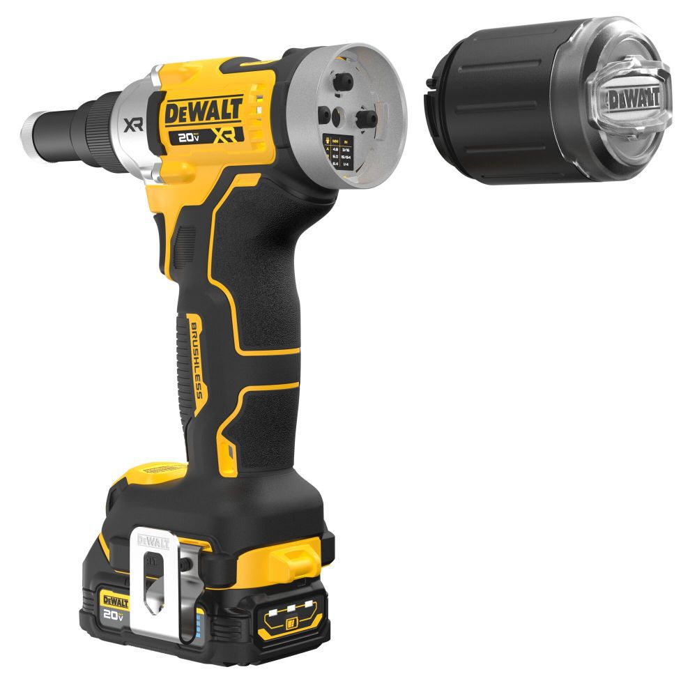 DEWALT 20V MAX XR Cordless 1/4 in Rivet Tool 5Ah Kit DCF414GE2 from DEWALT