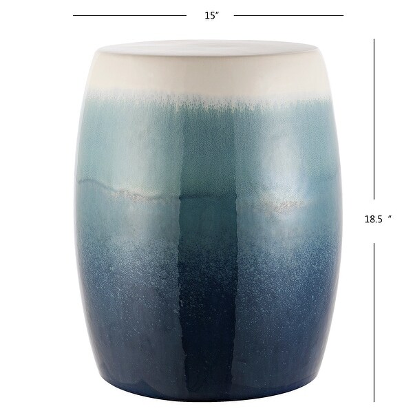 SAFAVIEH Norel Ombre Ceramic Decorative Garden Stool