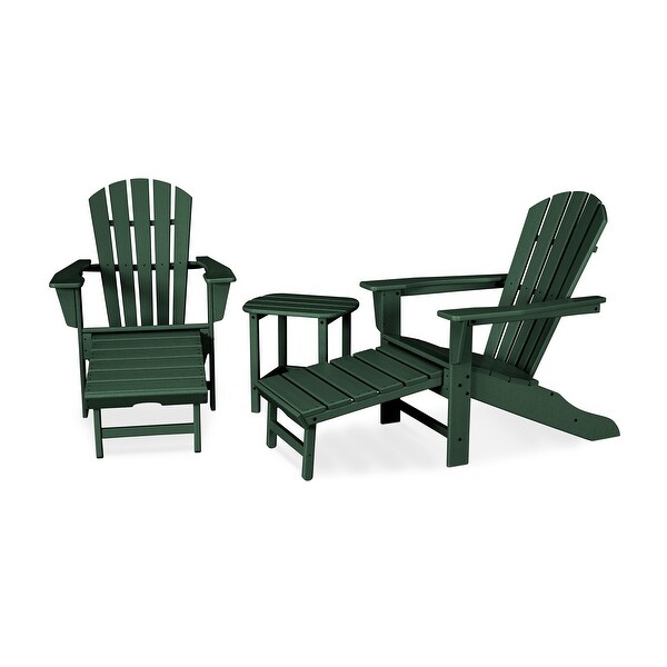 POLYWOOD Palm Coast Ultimate Adirondack Chair 3piece Set