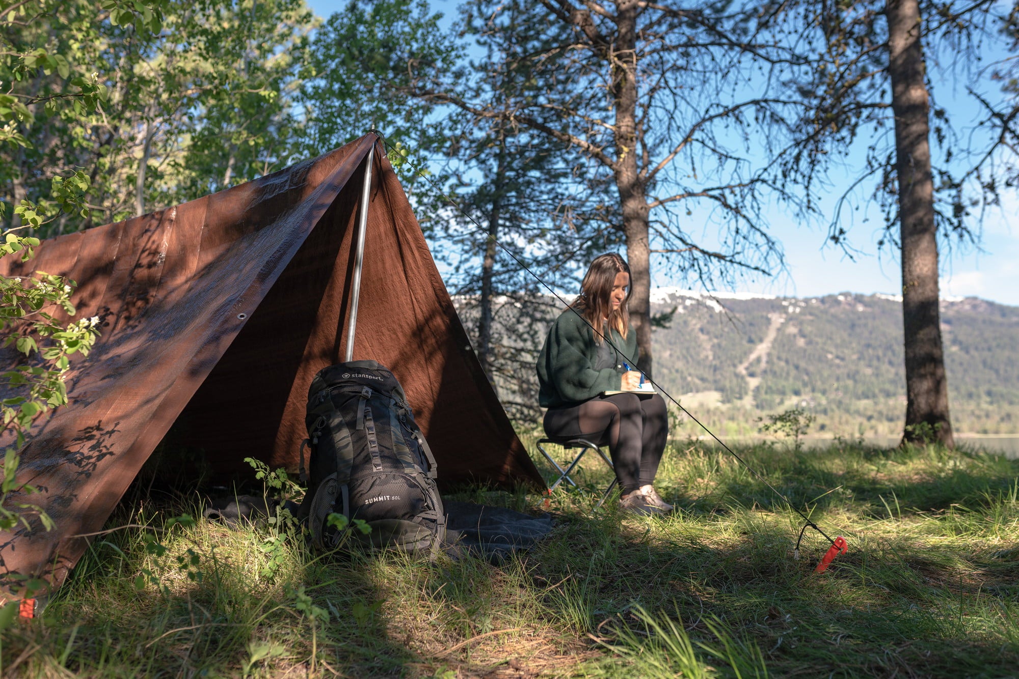 Rip Stop Tarp, 10' x 12', Brown, Standard Duty