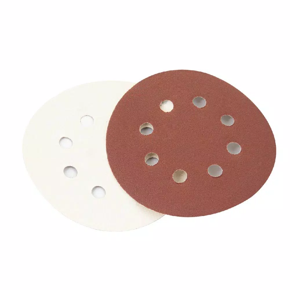 POWERTEC 5 in. 60-Grit Aluminum Oxide Hook and Loop 8-Hole Disc (25-Pack) and#8211; XDC Depot