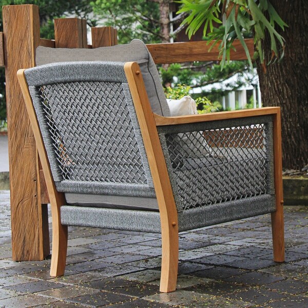 Cambridge Casual Nassau 3Piece Teak Wood Outdoor Chat Set