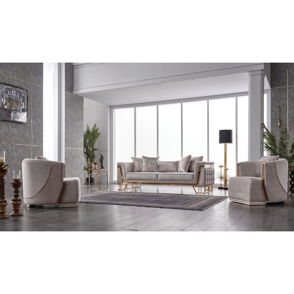 Munir 4 Pieces Living Room Sets 2 Sofa 2 Chair