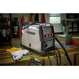 Husky Single Phase 180 Amp 240-Volt120-Volt AC Wire Feed 180 MIG Wire Feed Welder with Foot Pedal and Dual Voltage Technology PIONEERMP180DV