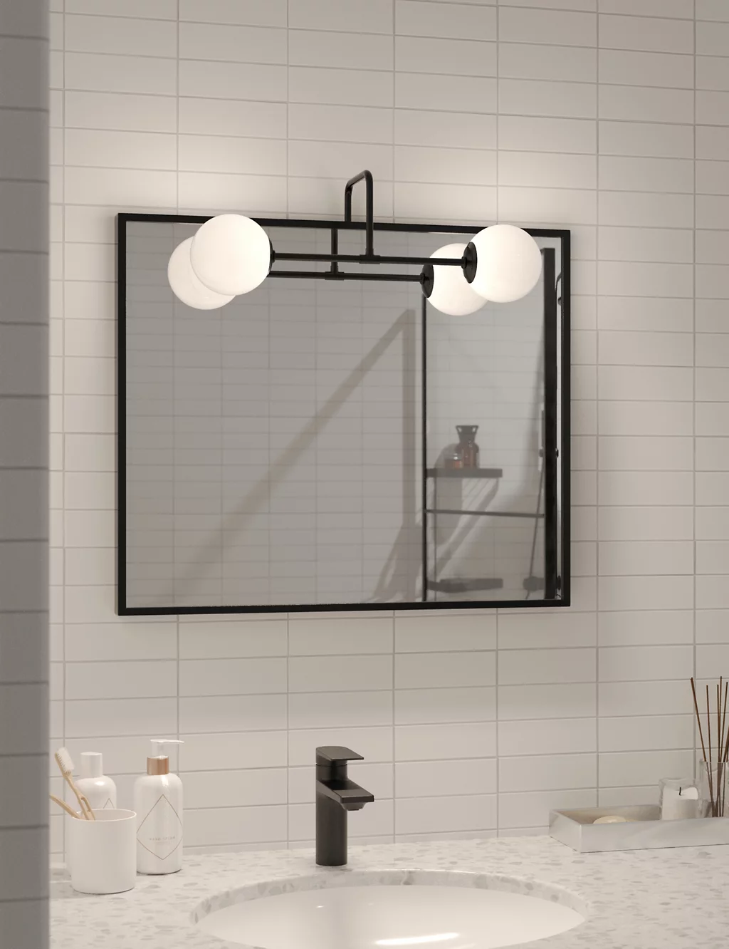 Opal Bathroom Mirror Light