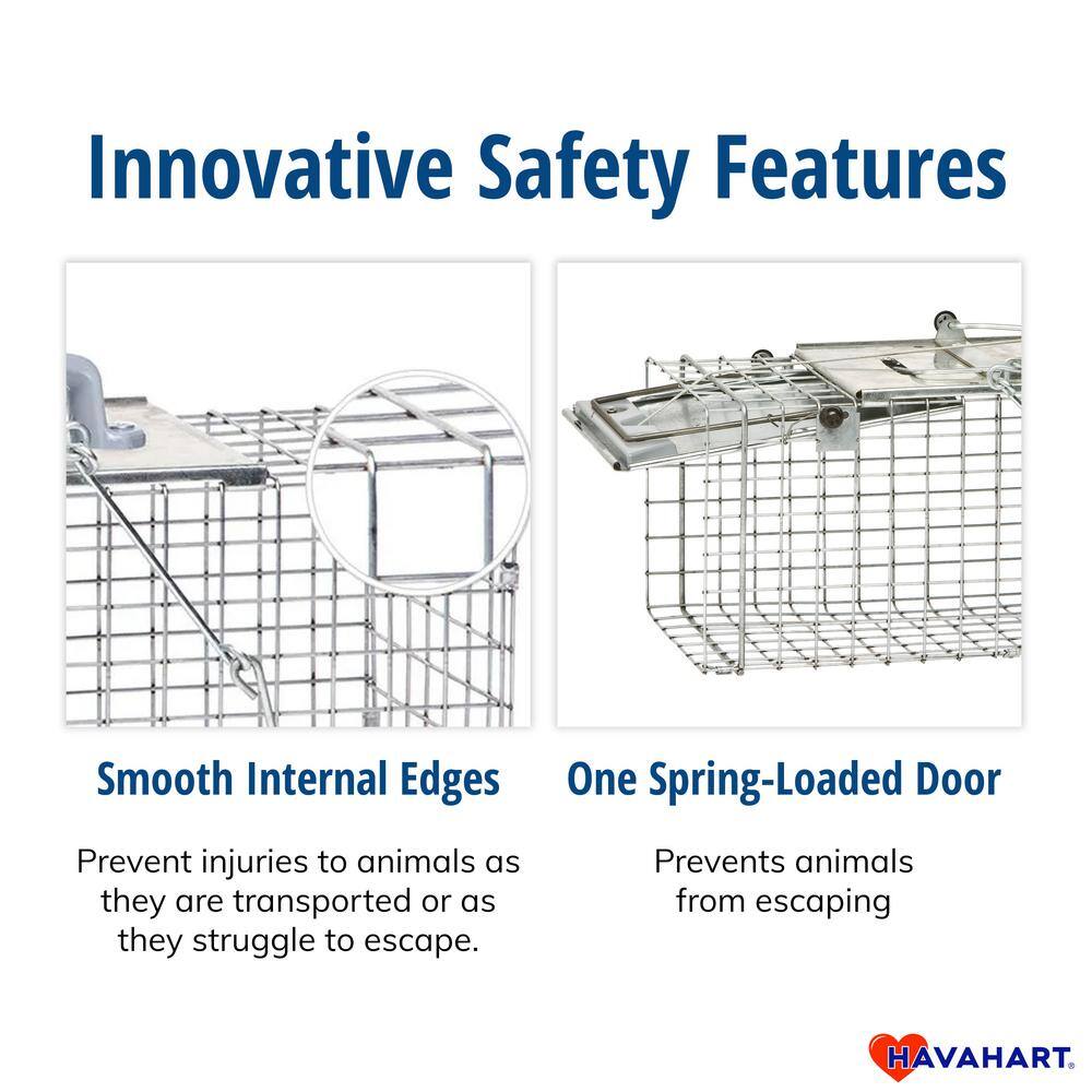 Havahart Small 1-Door Easy Set Live Animal Cage Trap for Squirrel and Rabbit 1083