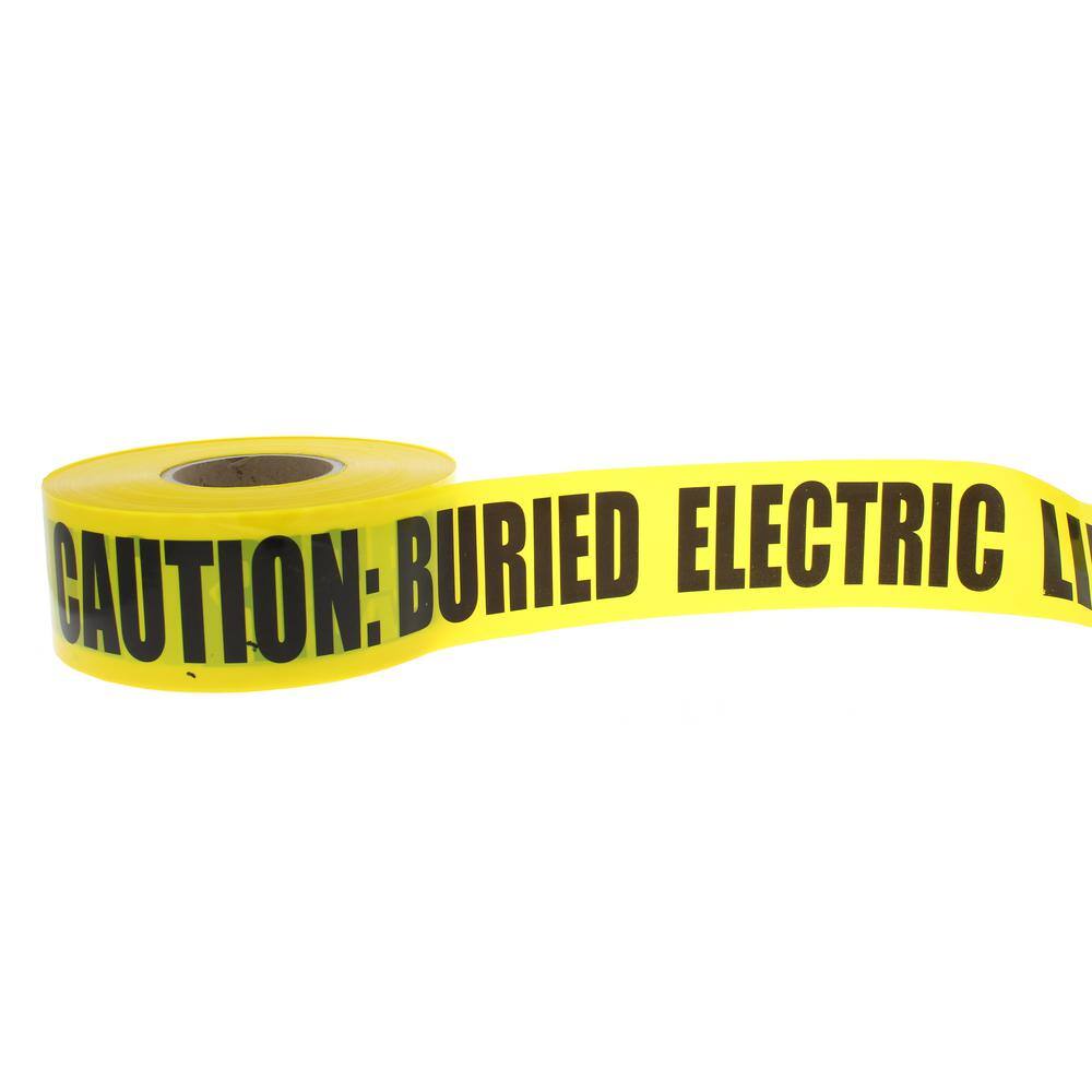 IDEAL 3 in. x 1000 ft. Buried Electrical Line Caution Tape Yellow (1 Roll) 42-102