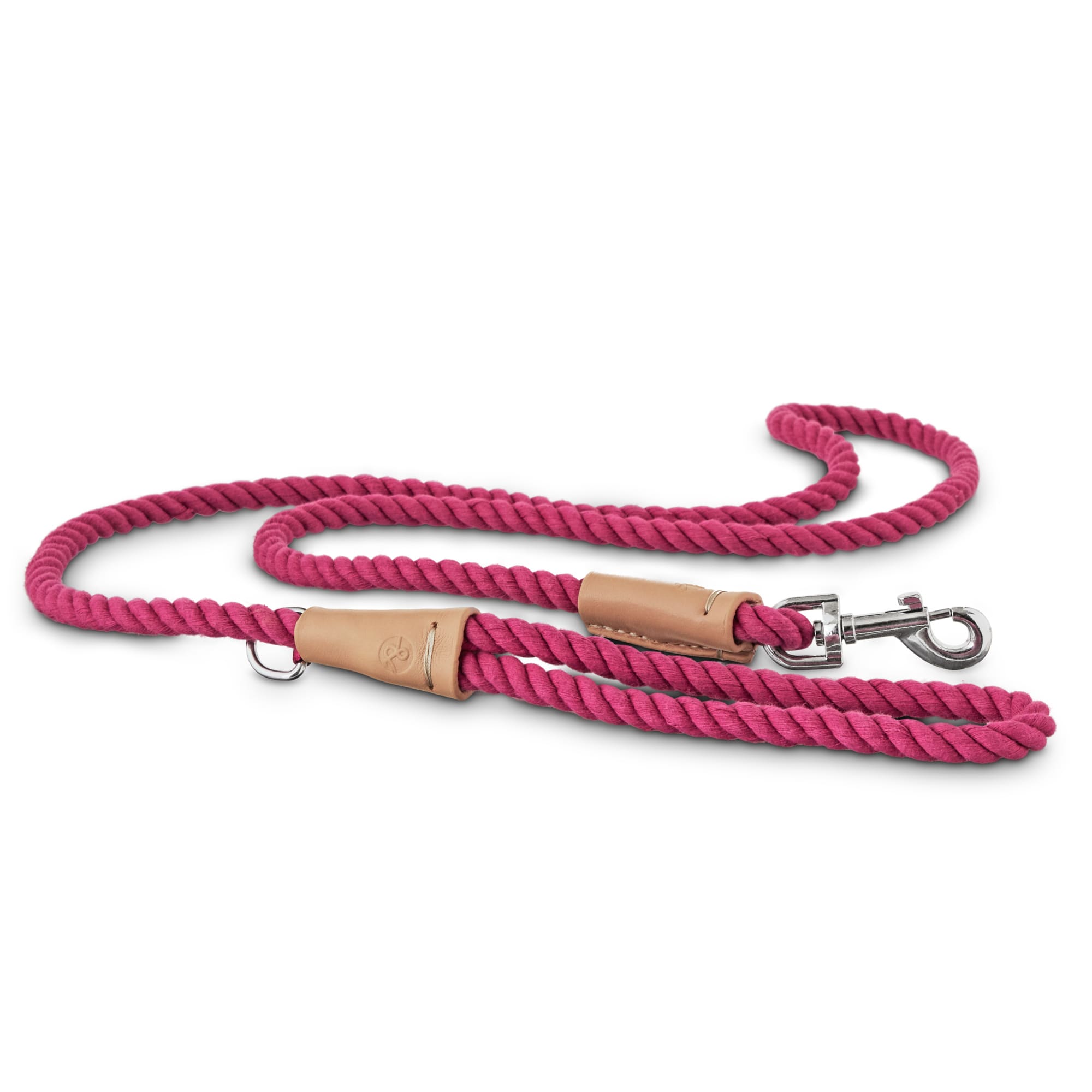 BOND  CO. Buff and Pink Rope Dog Leash， Small